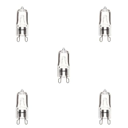 Bulbrite 50 Watt Dimmable Clear T4 JC Bi-Pin G9 Halogen Bulb, 5PK 860829