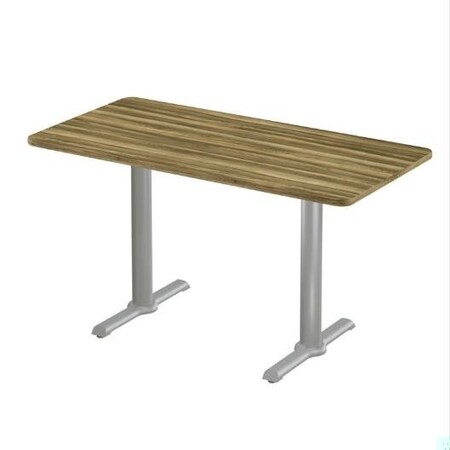 Correll Rectangle Cafe Table, 60 in W, 30 in L, 29 in H, Particleboard Top, Colonial Hickory STT3060-53-98-53