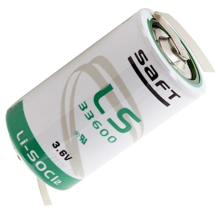 Saft LS33600BA Lithium Battery  3.6V 17000mAh With Soder Tabs LS33600BA-ST
