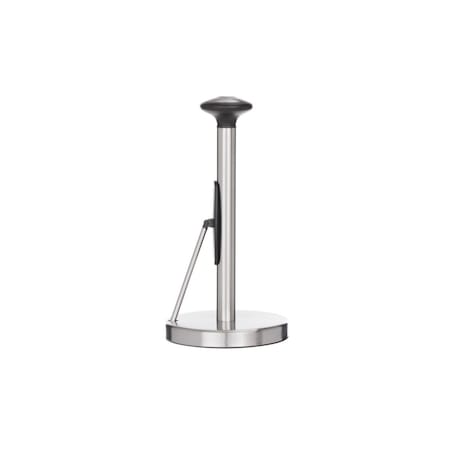 Comida 51 in. Stainless Steel Paper Towel Holder with Knob & Tension Arm, Black CO2690321