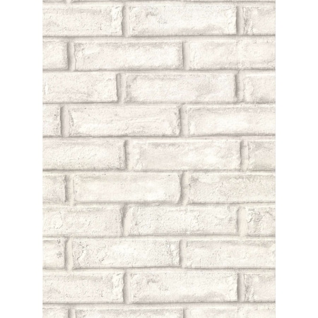 Warner Appleton Off White Faux Weathered Brick Wallpaper 2921-50110