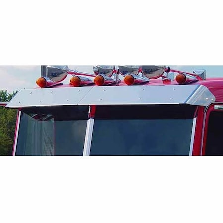 Replacement For Peterbilt 389 Year 2014 11In Stainless Steel Factory Style Extended Visor