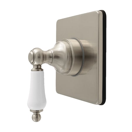 Kingston Brass Single-Handle Six-Way Diverter Valve with Square Trim Kit, Brushed Nickel KS4048PL