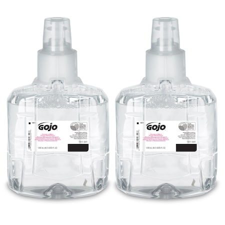 Gojo Hand Soap Refill, Series LTX-12, 1,200 mL, Foam, Fragrance Free, 2 PK 1911-02
