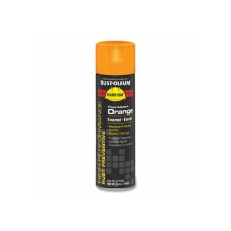 Rust-Oleum High Performance V2100 System Enamel Spray Paint, 14 oz, Fluorescent Orange, Gloss Finish, 6PK 647-2255838