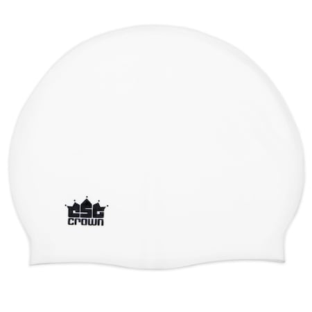 Bookazine Silicone Swim Cap - White TI3346578