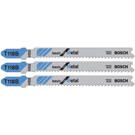 Bosch T-Shank Jig Saw Blades, PK 3 T118B3