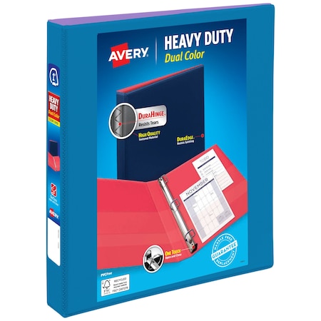 Avery Dual Color Heavy-Duty View Binder, Pool 79899