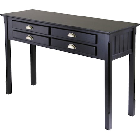 Winsome 20450 Black Beechwood CONSOLE/HALL TABLE WITH DRAWERS 20450