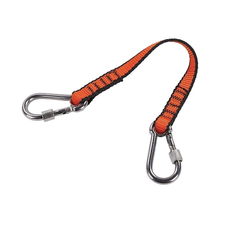 Ergodyne S Orange Web Lanyard with Dual Screwgate Carabiners, 3PK 3154S