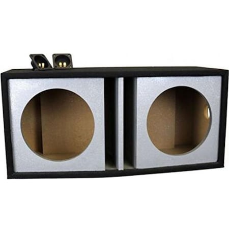 Ezgeneration Double Heavy Duty 12 in. Tuned Ported Round Woofer Empty Car Speaker Box EZ696480