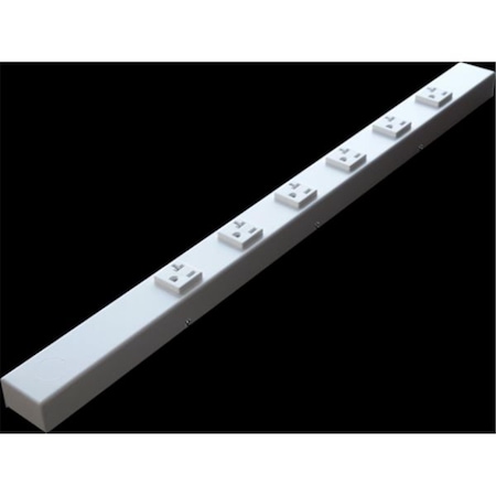 X1 Power Strip, 5-20R, Hardwire, 0 ft., White HT206VW