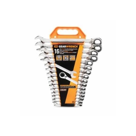 Gearwrench 12 Pc Reversible Combination Ratcheting Wrench Sets, 12 Point, Metric 329-9620N