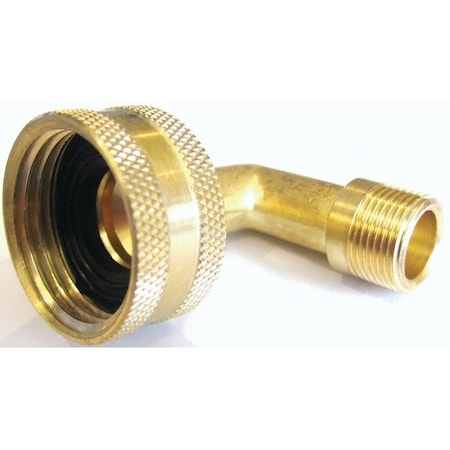 Anderson Metals Pipe Elbow, 3/8 X 3/4 in, Swivel, Brass 737469/57469-0612