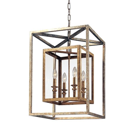 Troy Lighting Morgan 4 Light Lantern 16 In. Gold Silver Leaf F9994-GS