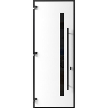 Vdomdoors Front Exterior Prehung Steel Door Ronex0144 Grey 96 Entry Metal Modern Painted W36xH96 Right hand RONEX0144EXD-GRE-W36xH96-RH-I