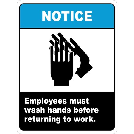 Creative Safety Supply Wall Sign, 27 in Height, 36 in Width, Vinyl with PVC backing WS23008-36