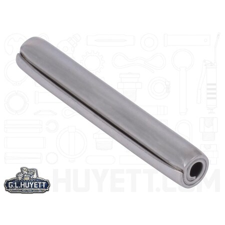 Huyett Coiled Spring Pin, Heavy Duty, Nickel Plated 302/304 Stainless Steel, 0.312 in Dia x 2.000 in Length SPC3P-312-2000H