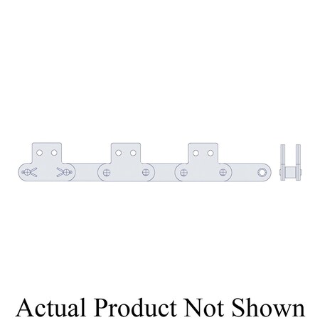Hkk Chain HKK Double Pitch Riv Standard Conveyor w/SK-2 Att Every 2nd P on Pin Link, 2 P, 5/8 Dia x 5/8 W DC080RSK2E2P