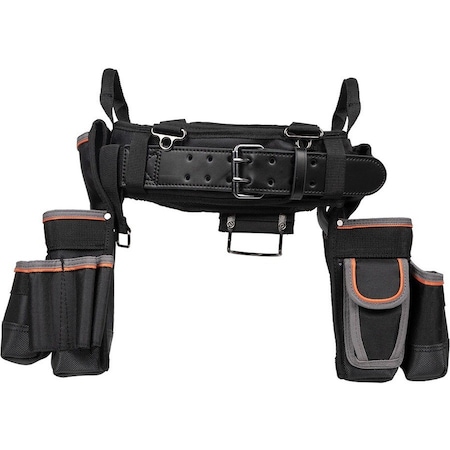 Klein Tools Black Ballistic Nylon Tool Belt, 26 Pockets, 55427 55427