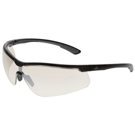 Mcr Safety Klondike (KD7), Safety Glasses, Anti-Fog, I/O Lens, Black/Gray Frame, Half Frame KD719AF