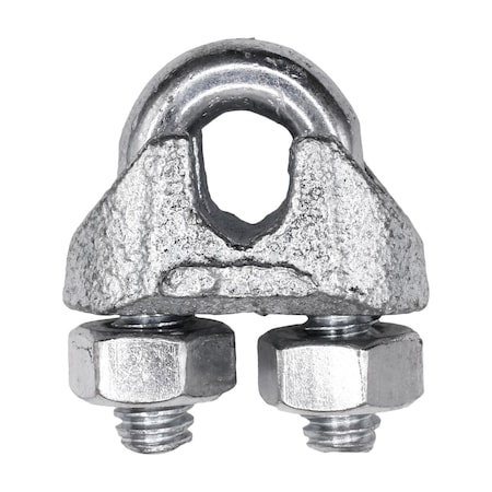 Auveco Nipper Wire Rope Clip 1/4in Diameter - Galvanized, 6PK 12172