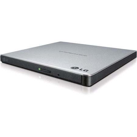 Lg Network Attached Storage 8x DVDRW Ultra Slim Portable M-Disc USB DVD Burner, Silver GP65NS60