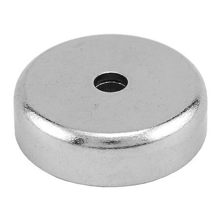 Zoro Select Rare Earth Magnet, Silver, Steel NAC012500NBX