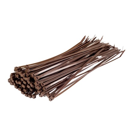 Gtse Brown Nylon Zip Ties / Cable Ties - 14in (50lb), 100PK CT14-50-BRN-100