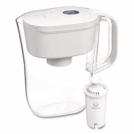 Brita Small 6-Cup Water Filter Pitcher with 1 Standard Filter, Denali, White, PK2 36089