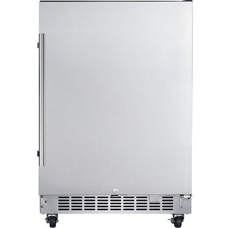 Edgestar 24 Inch Wide 142 Can BuiltIn Outdoor Beverage Cooler with Optional Casters CBR1501SSOD