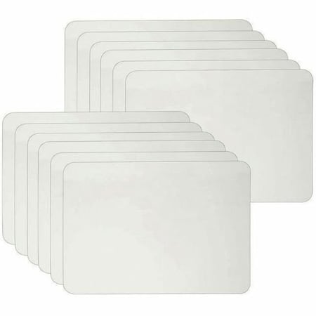 Charles Leonard Dry Erase Lap Board, Plain 1-Sided, 9" x 12", PK12 35100
