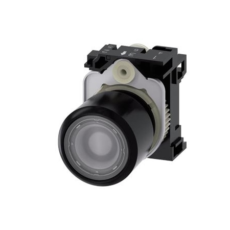 Siemens Pushbutton, compact, with extended stroke 12 mm, 22 mm, round 3SU1201-0EB70-0AA0