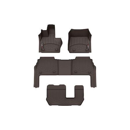 Weathertech Cocoa, Front, rear, and rear Floorliners 471753-1-2-3