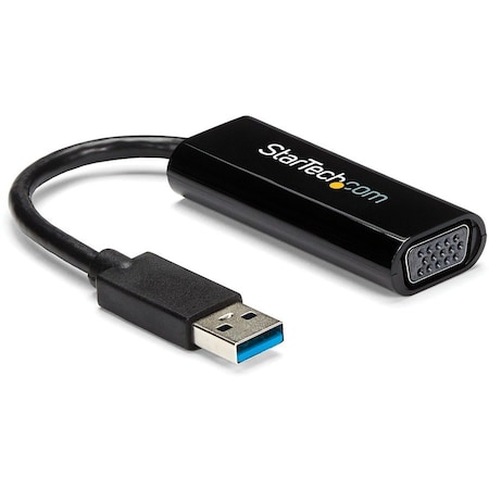 Startech.Com USB 3.0 to VGA Adapter, USB to VGA Monitor Converter for Windows, Slim no support for USB32VGAES