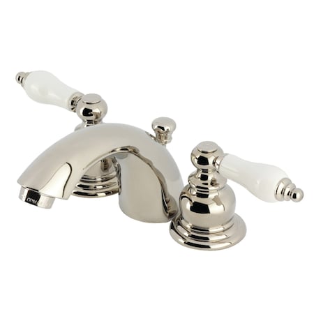 Kingston Brass Mini-Widespread Bathroom Faucet with Pop-Up Drain, Polished Nickel KB956PLPN