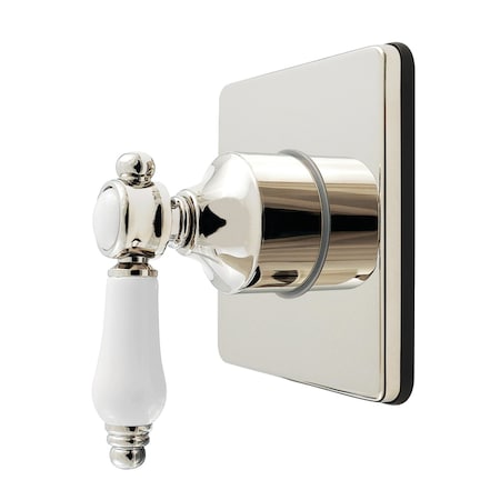 Kingston Brass Single-Handle Six-Way Diverter Valve with Square Trim Kit, Polished Nickel KS4046BPL