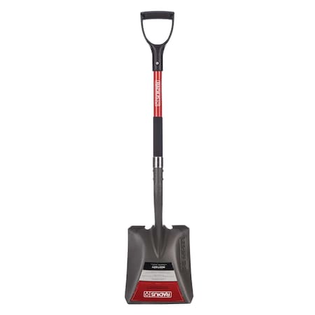 Radius Garden Premium D-Handle Square-Point Shovel, Steel Shaft TS005