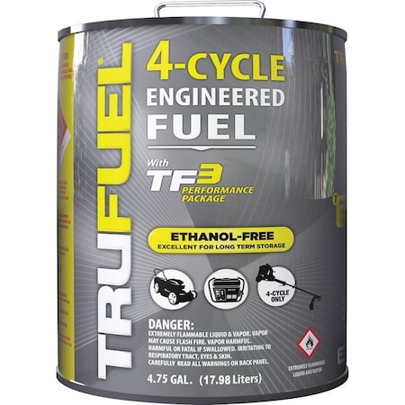 Trufuel TRUFUEL 6527214 4-Cycle Fuel, Liquid, Hydrocarbon, 4.75 gal Can 6527214