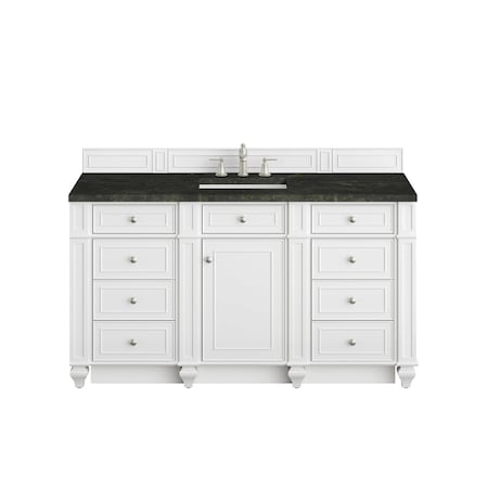 James Martin Vanities Bristol 60" Single Vanity, Bright White, w/ 3 CM Phantome Eclos Top 157-V60S-BW-3PHT