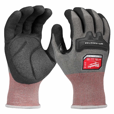 Milwaukee Tool Anti-Vibration Cut Level 4 High Dexterity Nitrile Dipped Glove - XXL 48-73-8764