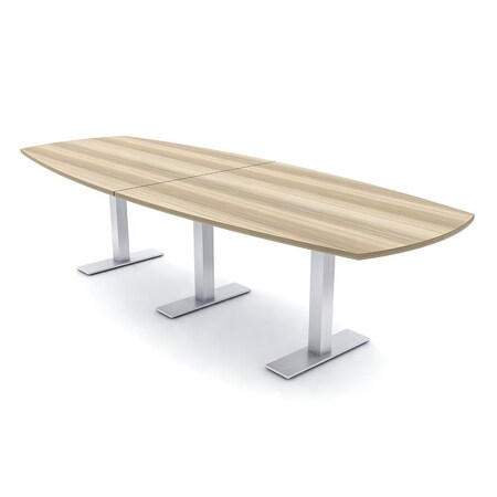 Skutchi Designs Arc Boat Conference Table With Power, 48 in W, 120 in L HAR-ABOT-48X120-T-K525-NA