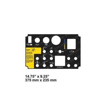 Genie REPLACEMENT DECAL PLATFORM CONTROL PANEL 43036