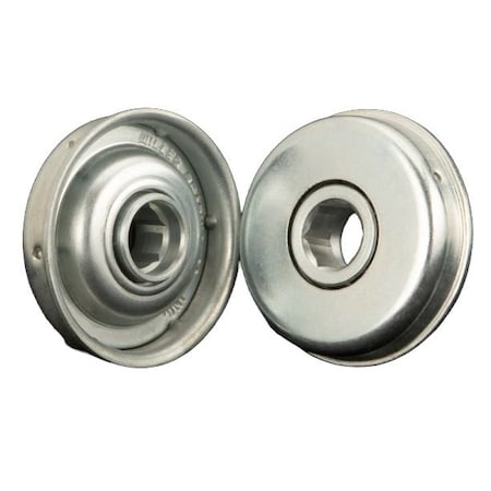 Miller Bearing Conveyor Bearing, Flanged Unground Non-Precision, Carbon Steel, 0.375 in Bore Dia., Hex Bore F-1722-5H-O