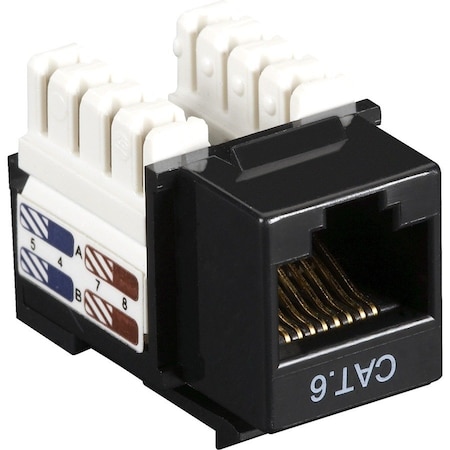 Black Box Connect Cat6 Rj-45 Keystone Jack Unshielded Black 25-Pack CAT6J-BK-25PAK