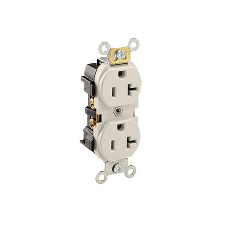Leviton Industrial Series Heavy Duty Grade Duplex Receptacle, 20 Amp, 125 Volt 5352-T