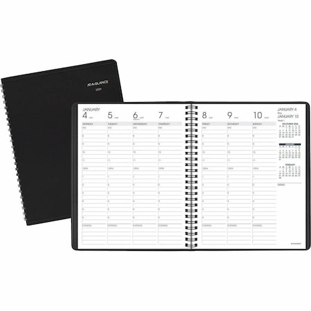At-A-Glance Weekly Appointment Book Ruled, Hourly Appts, 8.75 x 7, Black, 2022-2023 7086505