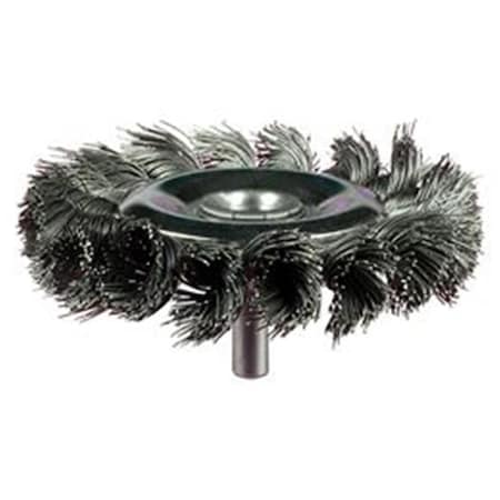 Advance Brush 3 in. Shank Mounted Knot Wheel Brush 0.014 Ss Wire 410-82921