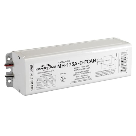 Keystone 175W Metal Halide F-CAN, 120/277 Volt MH-175A-D-FCAN