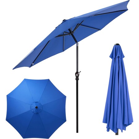 Infinipower 9FT Outdoor Patio Umbrella with 8 Ribs, Blue 3A88LGBRLA9BLUV2